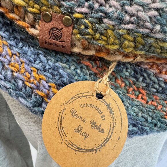 HANDMADE Crochet Moss Stitch Infinity Scarf NWT One of a Kind - Picture 5 of 12